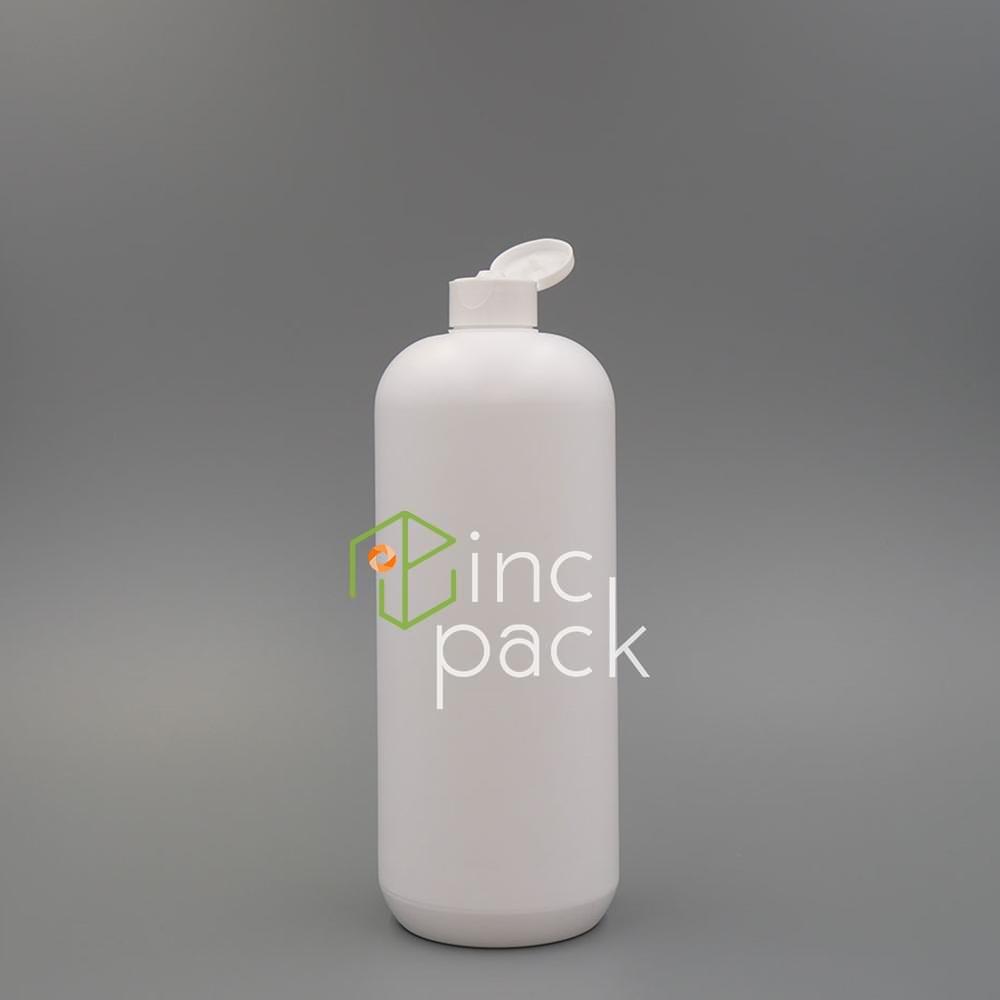 1 Litre Boston Bottle with Flip-Top Cap 28/410