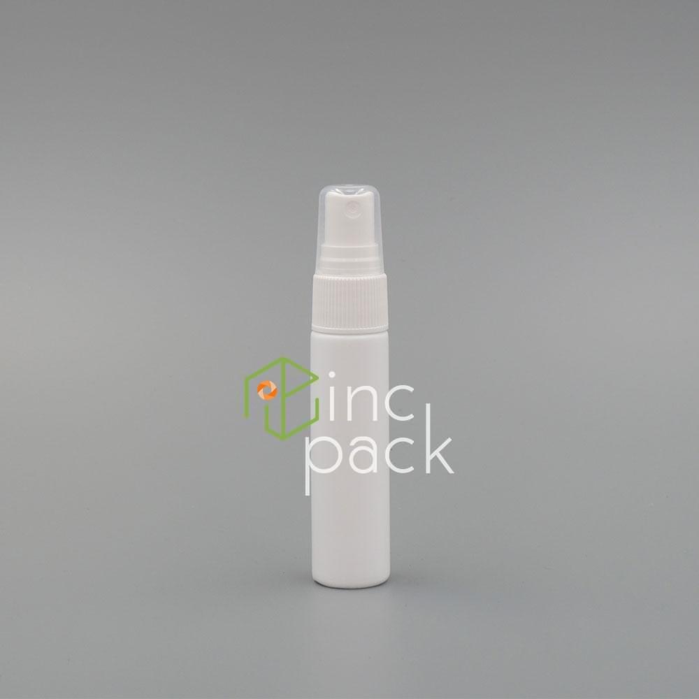 CHF3020410CWT-SPWT.jpg 30ml Round Finger Bottle with Spray Pump 20/410 - Image 1
