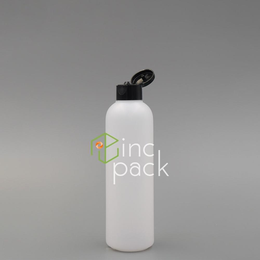 HC00424410ANC-FTBK-QQ.jpg 240ml Boston Bottle with Flip Top Cap 24/410 - Image 1