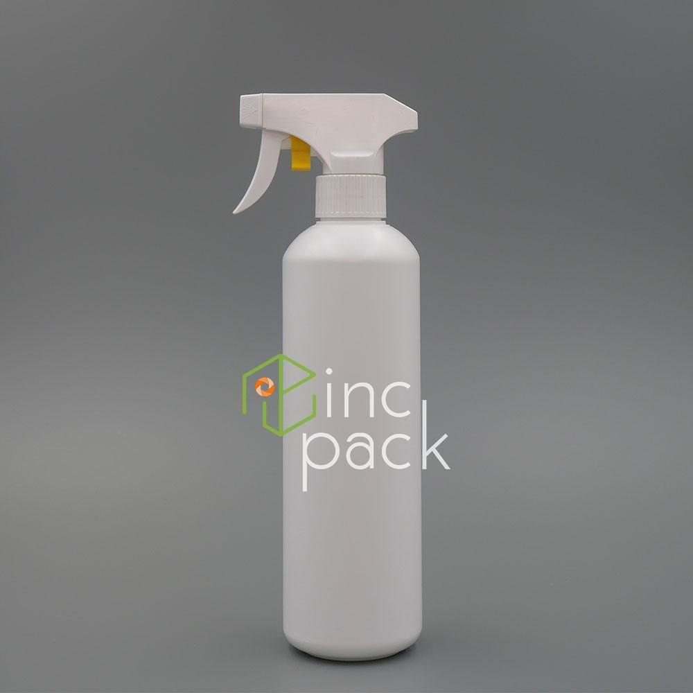 HC00528410AWT-TSG2WT.jpg 500ml Boston Bottle with Trigger Sprayer 28/410 - Image 1