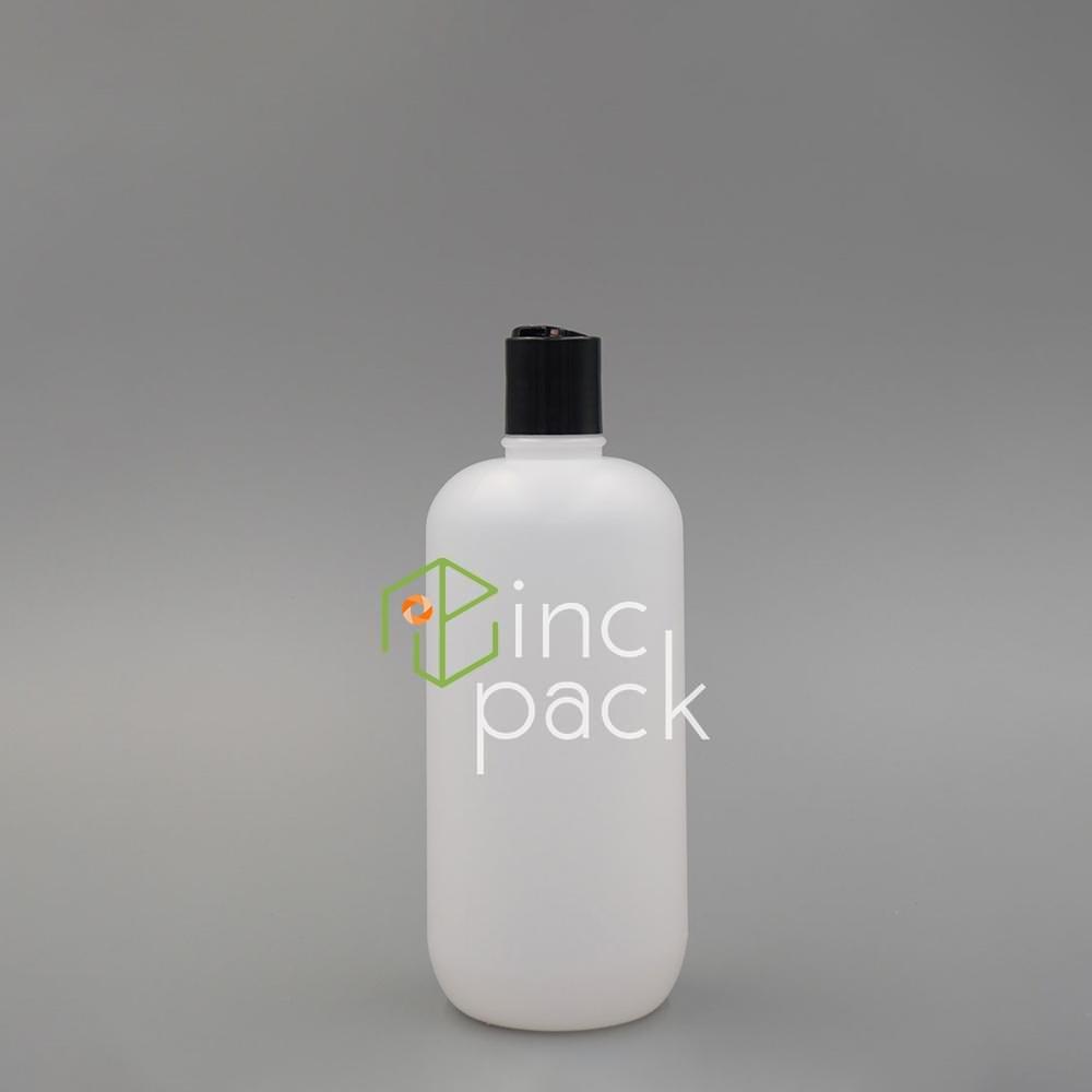 HC00624410ANC-DTBK-QQ.jpg 500ml Boston-Squat Bottle with Disc Top Cap 24/410 - Image 1