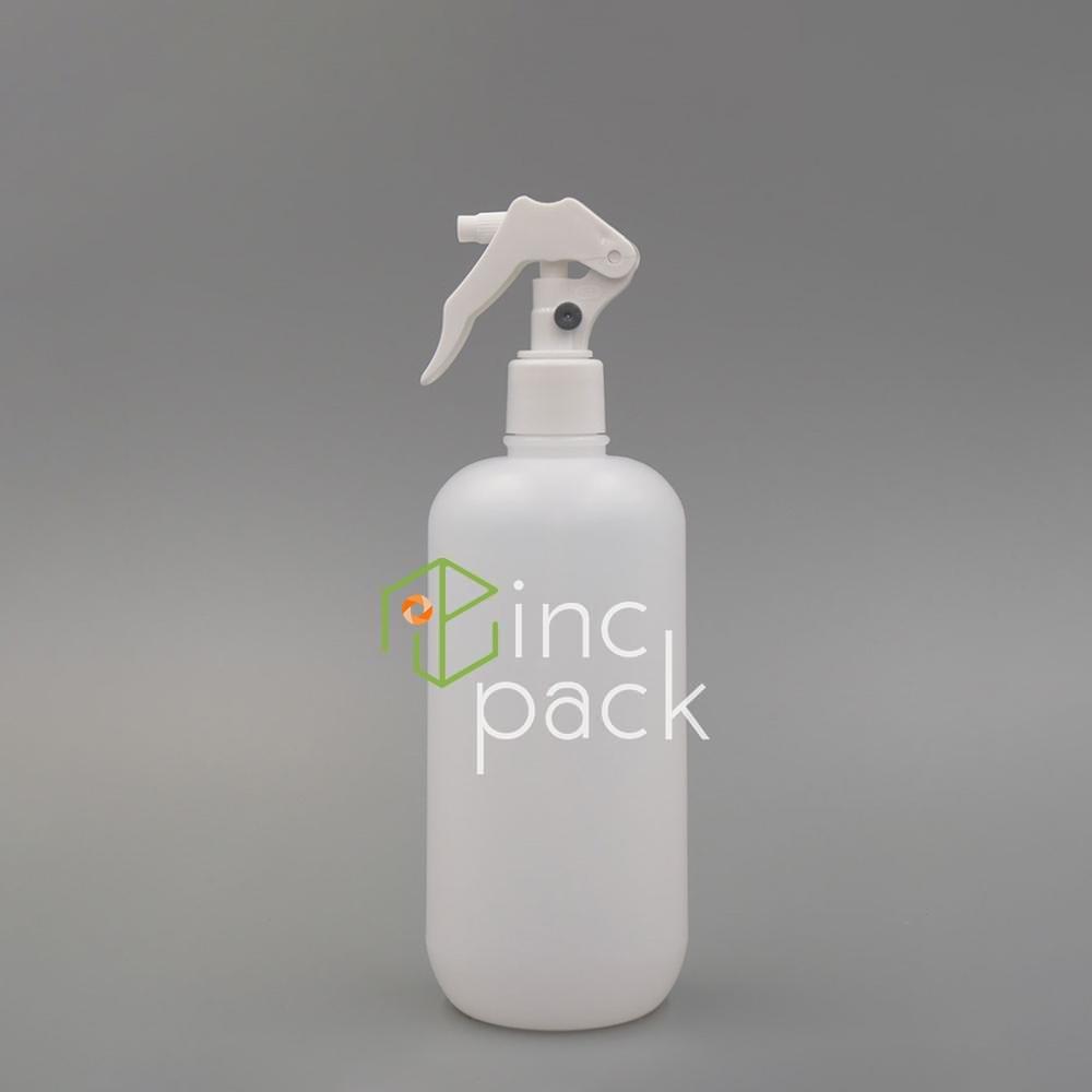 HC00624410ANC-TSG3WT-QQ.jpg 500ml Boston-Squat Bottle with Trigger Sprayer 24/410 - Image 1