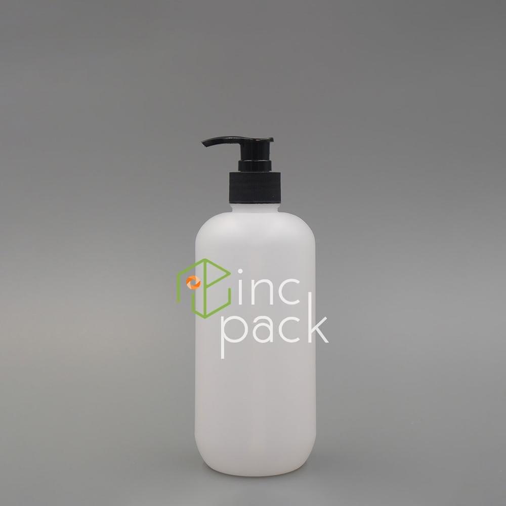 HC00628410ANC-DPBK-QQ.jpg 500ml Boston-Squat Bottle with Dispenser Pump 28/410 - Image 1