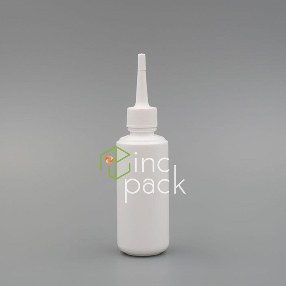 HC01222410AWT-AWPWT-QQ.jpg 120ml Classic Bottle with Long-Tip Nozzle Cap & Plug or Refill Screw Cap 22/410 - Image 1