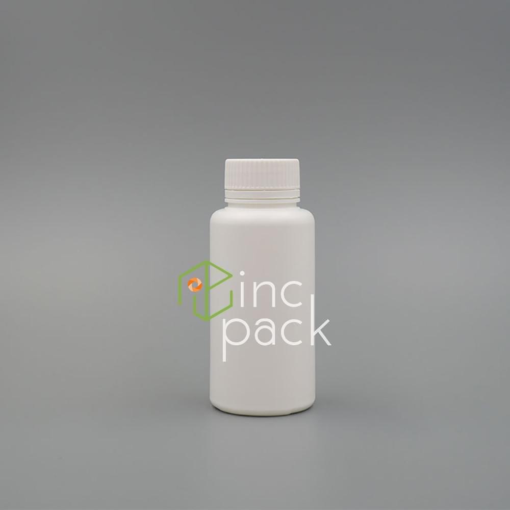 HDM05538410AWT-TPWTWE.jpg 250ml Round MD Bottle with Tamper Evident Cap 38/410A - Image 1