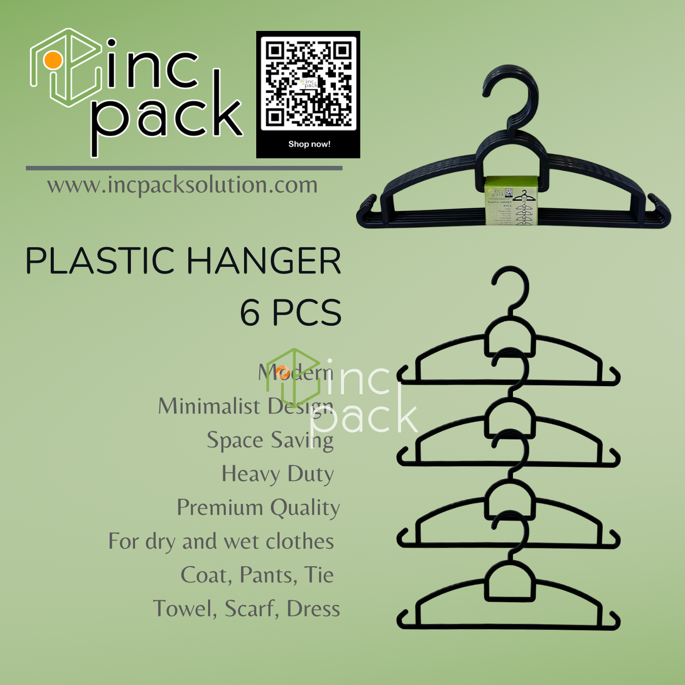 Hanger-Label-6s.png Plastic Hangers - Multi-usage - Image 1
