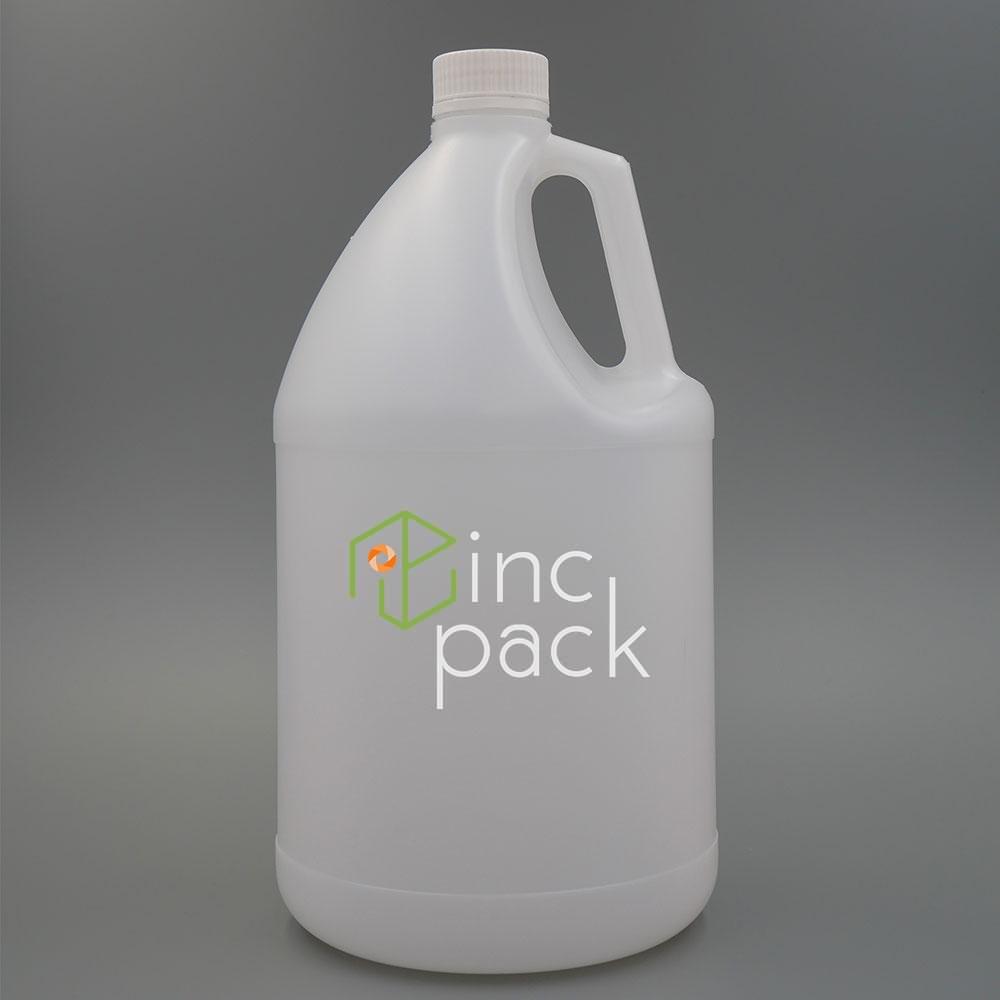 KC380038410ANC-TPWT-PG.jpg 3.8 Litre Round Bottle w/Handle with Tamper Evident Cap or Dispenser Pump 38/410 - Image 1