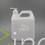 4 Litre Flat Broad Bottle w/Handle with Tamper Evident Cap or Dispenser Pump 38/410 - Image 2