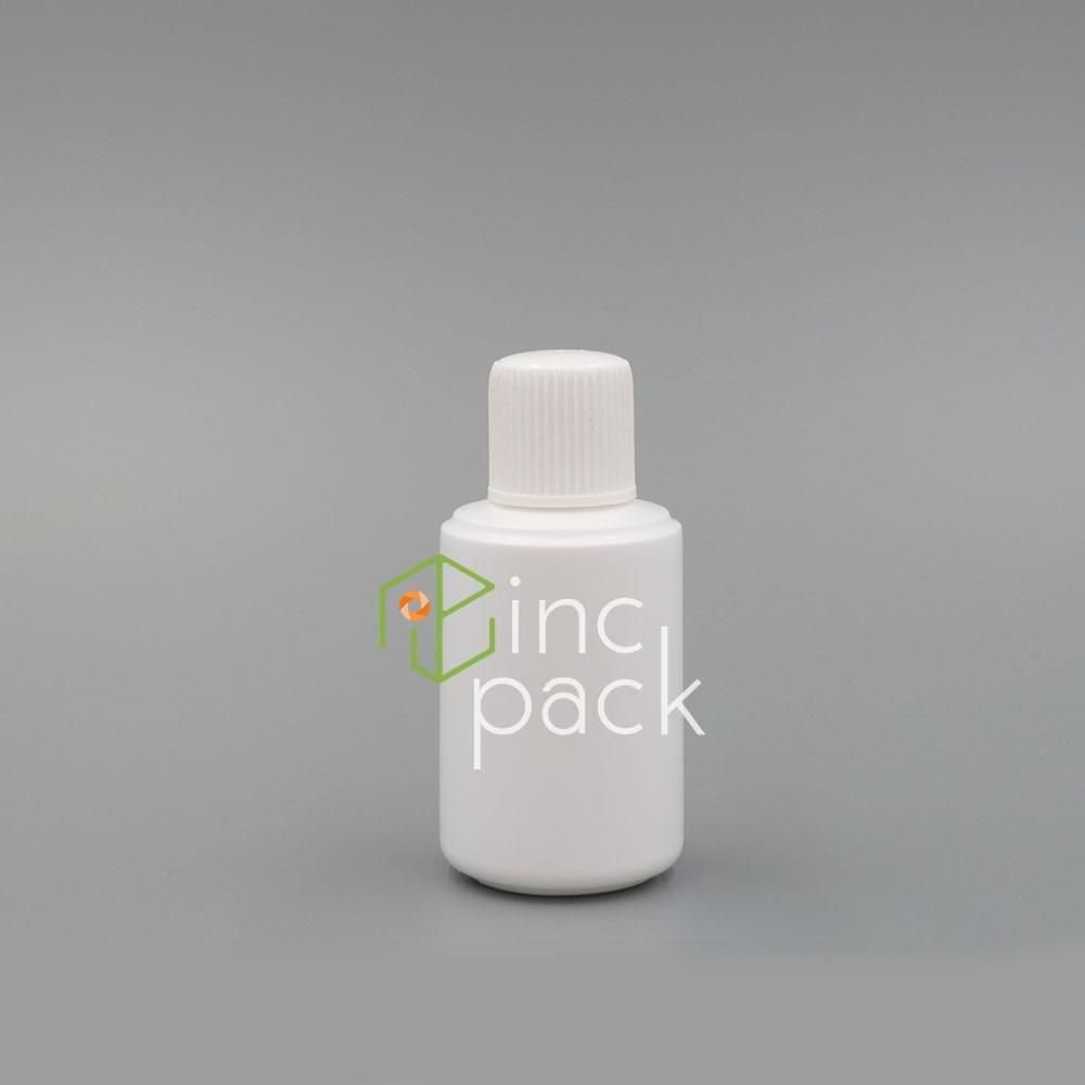PC06224415AWT-PSCWT-PG.jpg 120ml Turbular Bottle with Reducer Plug & White Outer Screw Cap 24/415A - Image 1