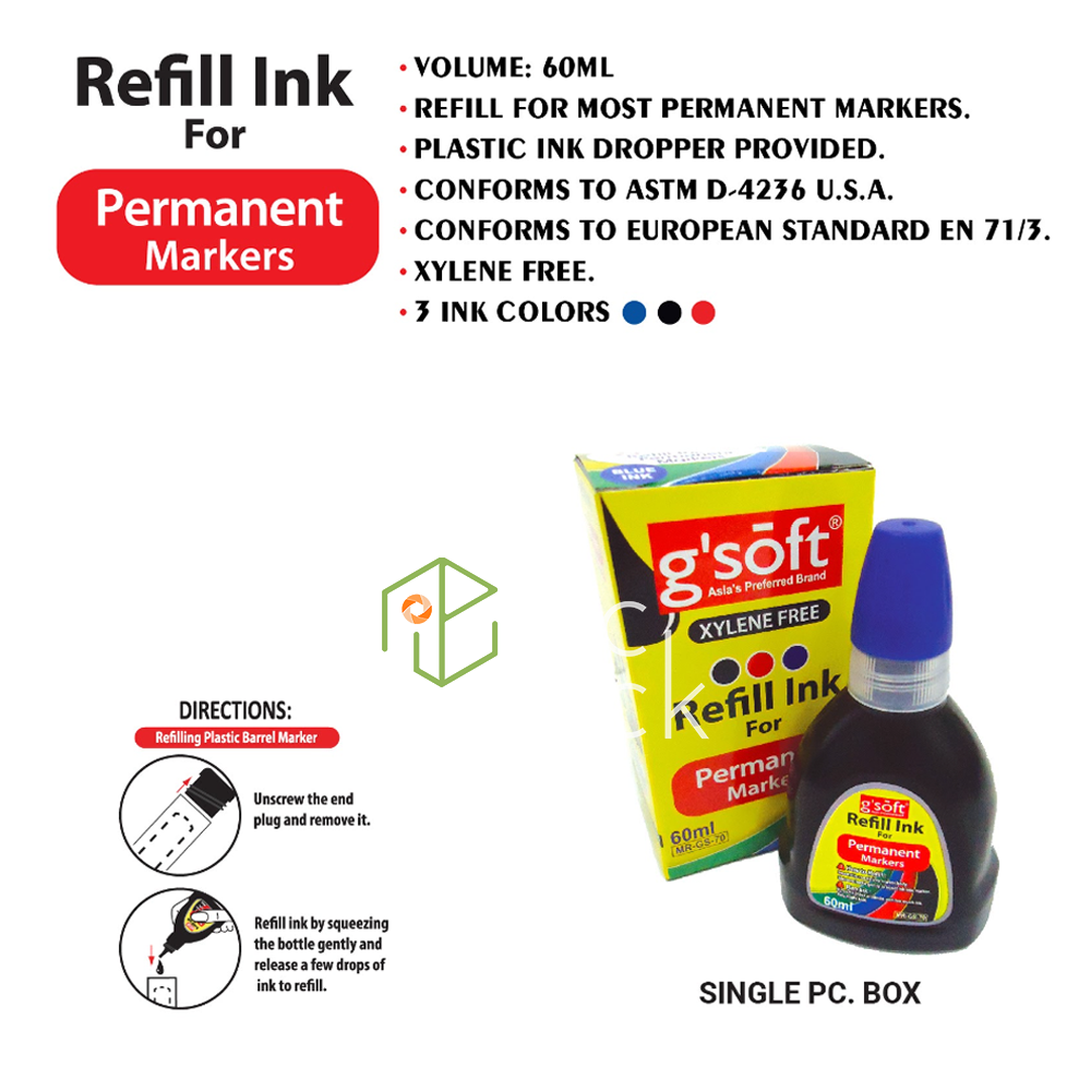 Web-MR-GS-70-PERMANENT-MARKER-REFILL.png G'SOFT Permanent Marker REFILL MR-GS70 - Image 1