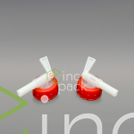 38/410A SPIGOT Cap Ribbed, Red/Natural