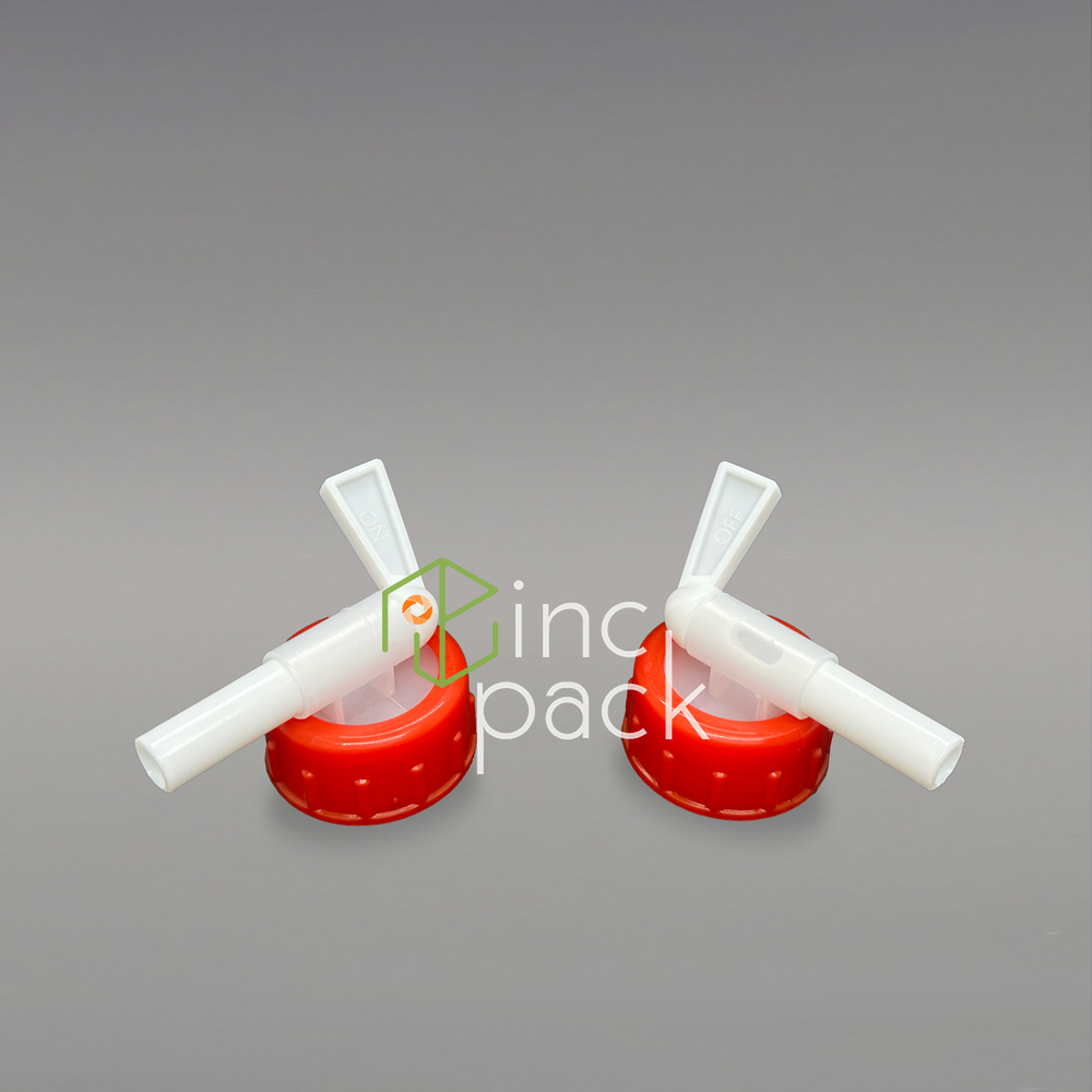 Web-Spigot-RW-38410.png 38/410A SPIGOT Cap Ribbed, Red/Natural - Image 1